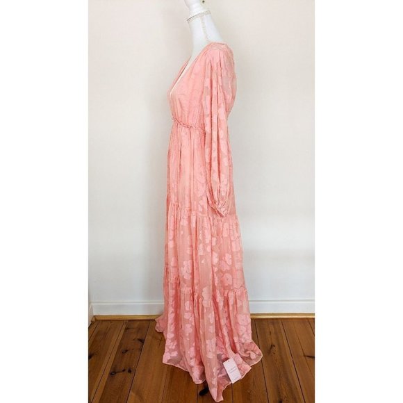 Ulla Johnson Margaux Fil Coupé Silk Chiffon Maxi Dress size 4/AU 8 BNWT - Picture 5 of 16